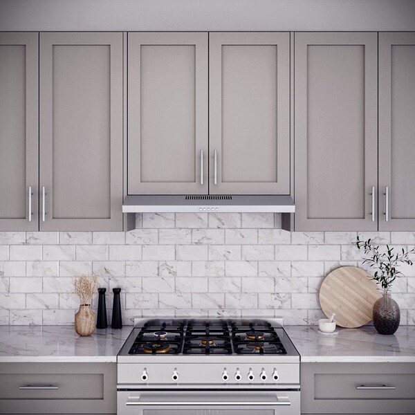Streamline 36 in. Donini Ductless Undermount 80 CFM Range Hood in Brushed Stainless Steel - T-10549-1-DL