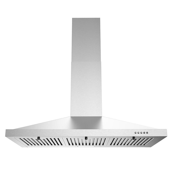 Streamline 36 in. Gaiola Ducted Wall Mount 220 CFM Range Hood in Brushed Stainless Steel - T-12151-1-DT