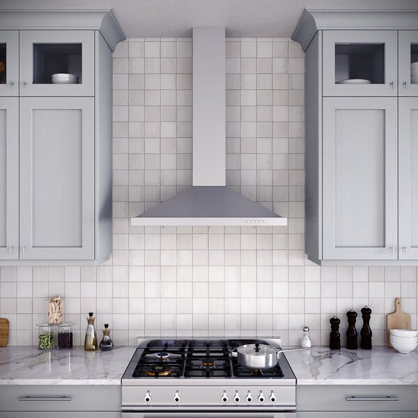 Streamline 36 in. Gaiola Ducted Wall Mount 220 CFM Range Hood in Brushed Stainless Steel - T-12151-1-DT