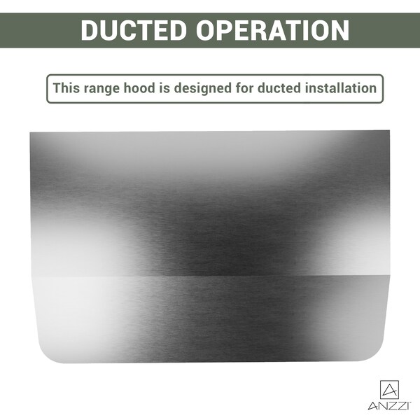 Anzzi 30-Inch Under Cabinet Range Hood with Stainless Steel Finish, Ducted Kitchen Vent above Stove - RH-AZ0376TSS