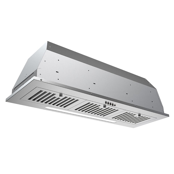 Streamline 36 in. Torricelli Ductless Insert 350 CFM Range Hood in Brushed Stainless Steel - T-11359-1-DL