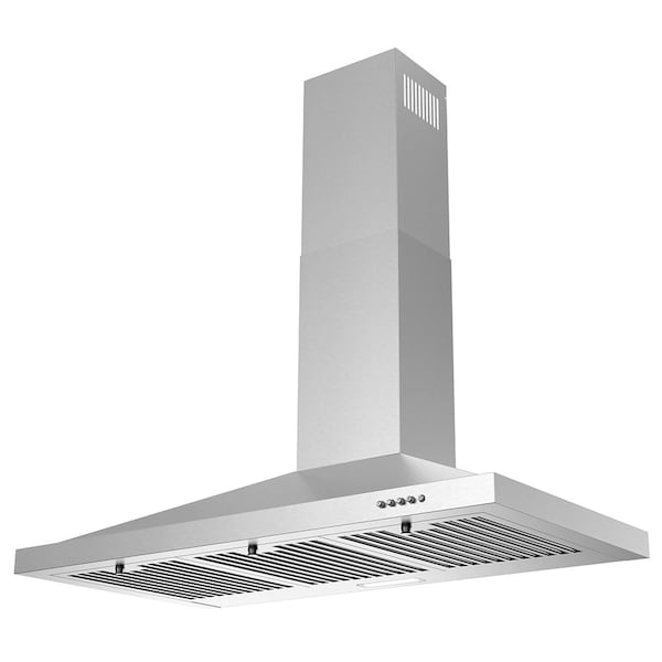 Streamline 36 in. Vicolo Ductless Wall Mount 220 CFM Range Hood in Brushed Stainless Steel - T-12151-1-DL