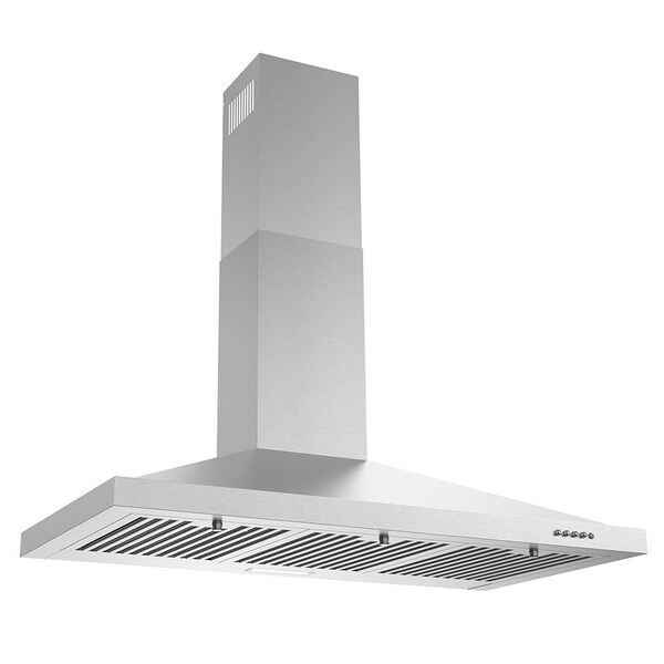 Streamline 36 in. Vicolo Ductless Wall Mount 220 CFM Range Hood in Brushed Stainless Steel - T-12151-1-DL