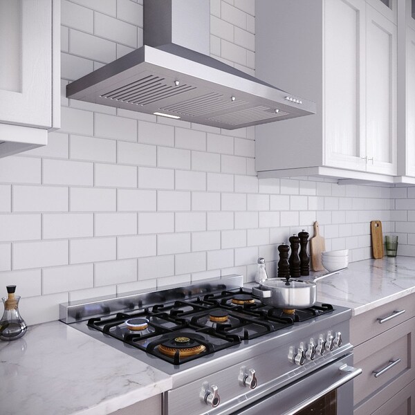 Streamline 36 in. Vicolo Ductless Wall Mount 220 CFM Range Hood in Brushed Stainless Steel - T-12151-1-DL