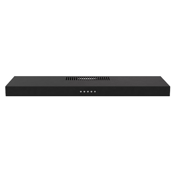 Streamline 30 in. Domenico Ducted Undermount 80 CFM Range Hood in Grit Black - T-3208-4-DT
