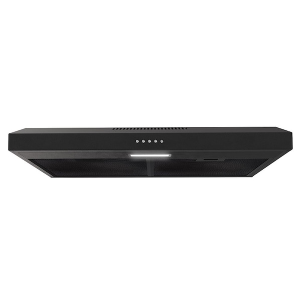 Streamline 30 in. Domenico Ducted Undermount 80 CFM Range Hood in Grit Black - T-3208-4-DT