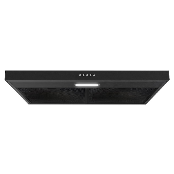 Streamline 30 in. Domenico Ducted Undermount 80 CFM Range Hood in Grit Black - T-3208-4-DT