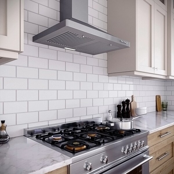 Streamline 30 in. Bernardo Convertible Wall Mount 220 CFM Range Hood in Brushed Stainless Steel - T-163-1-CL