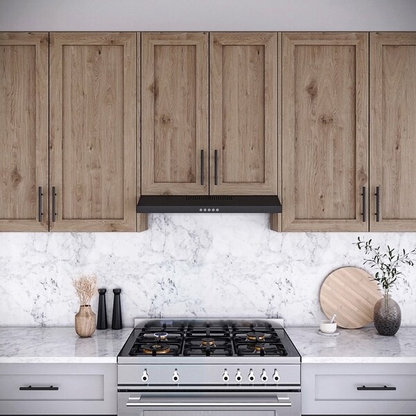 Streamline 30 in. Cosenza Convertible Undermount 80 CFM Range Hood in Grit Black - T-3208-4-CL