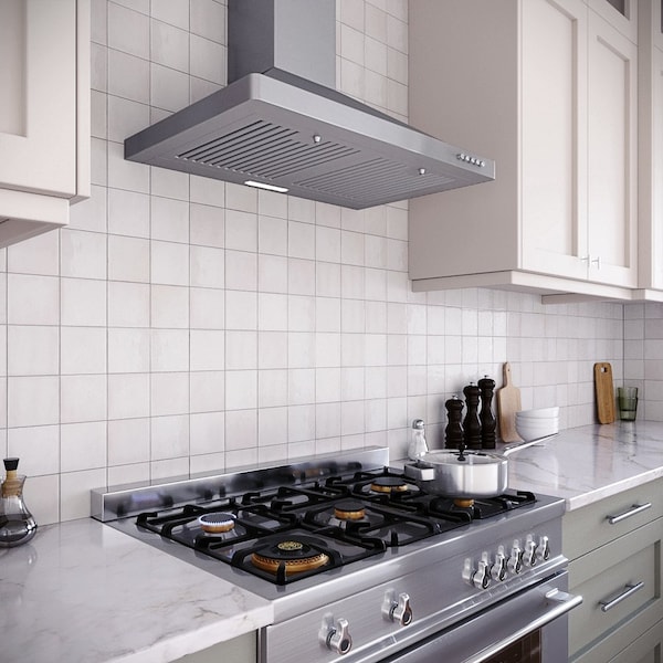 Streamline 30 in. Giacinto Ductless Wall Mount 220 CFM Range Hood in Brushed Stainless Steel - T-163-1-DL