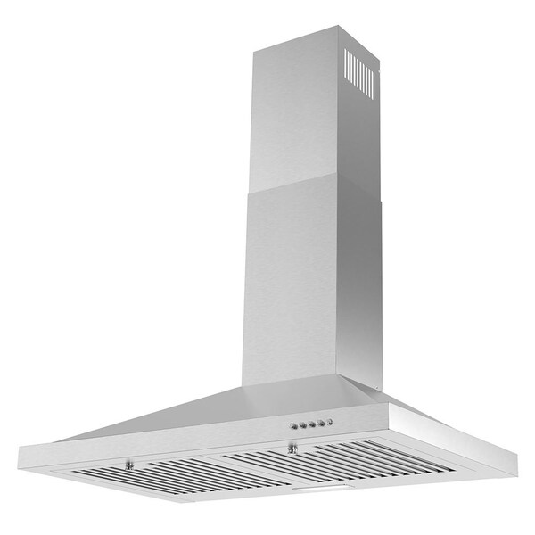 Streamline 30 in. Pontiere Ductless Wall Mount 220 CFM Range Hood in Brushed Stainless Steel - T-4807-1-DL
