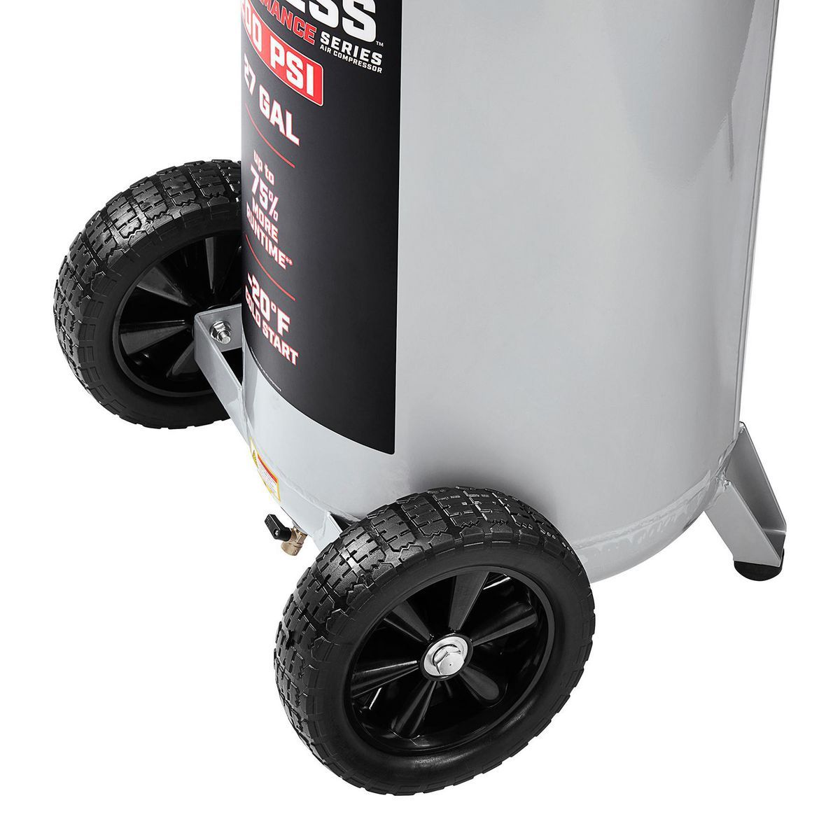 FORTRESS de 27 galones, Compresor de aire vertical para taller/automóvil de alto rendimiento con 200 PSI - 56403