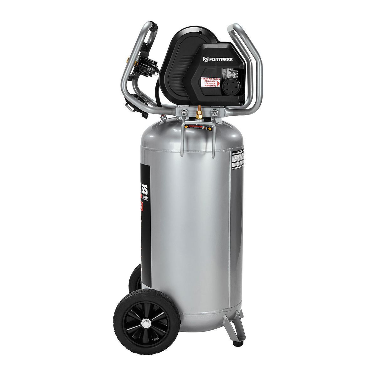FORTRESS de 27 galones, Compresor de aire vertical para taller/automóvil de alto rendimiento con 200 PSI - 56403
