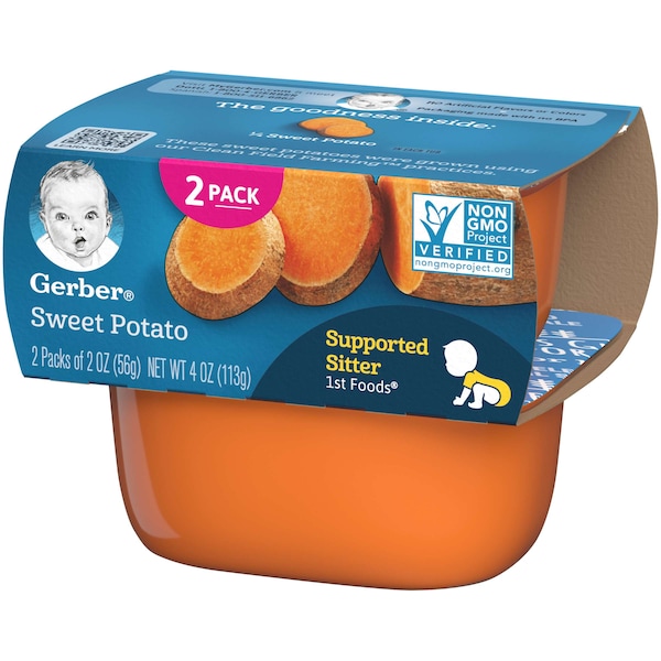 Gerber 1st Foods Sweet Potato Multi Pack de 4 oz. - Paquete de 8 tinas, PK8 - 00015000910402U