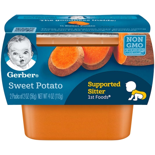 Gerber 1st Foods Sweet Potato Multi Pack de 4 oz. - Paquete de 8 tinas, PK8 - 00015000910402U