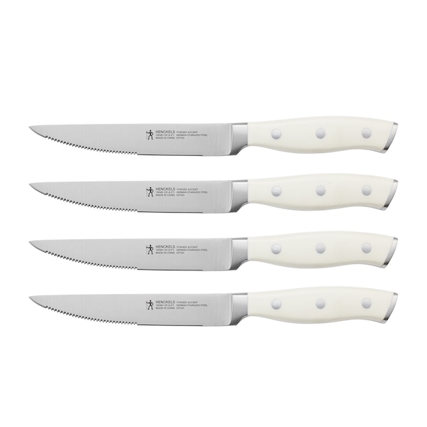 Zwilling J.A. Henckels Forged Accent 4-pc Steak Knife Set, White - 19548-004