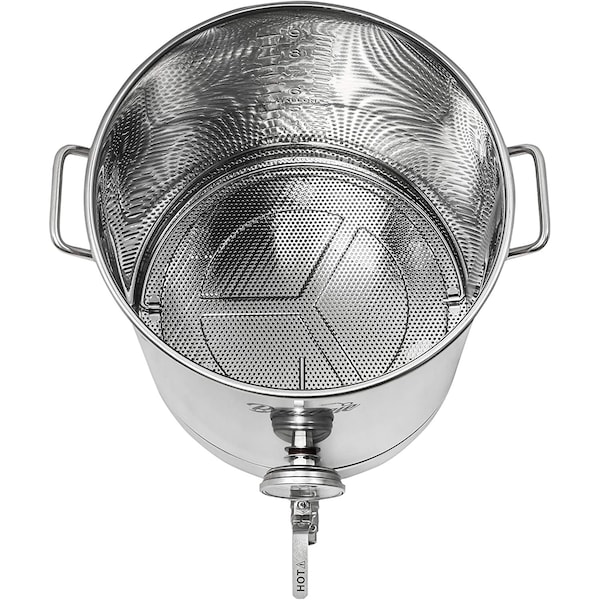 Concord BREWSIE 8 Gal/ 32 Quart Stainless Steel Home Brew Kettle Set - BEW-8FK