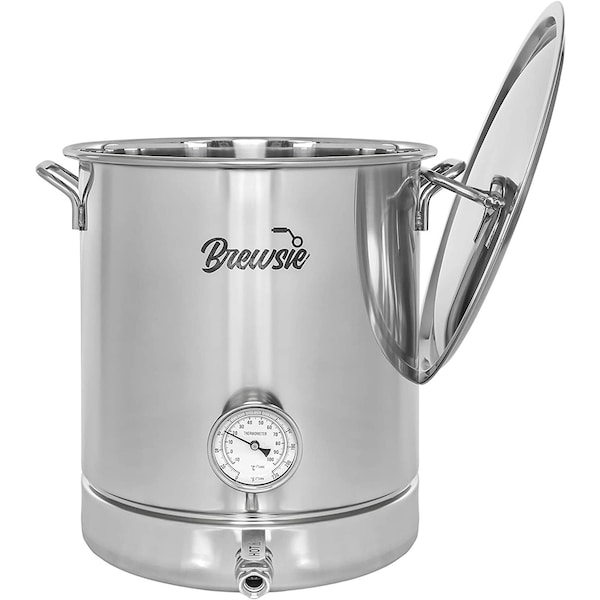 Concord BREWSIE 8 Gal/ 32 Quart Stainless Steel Home Brew Kettle Set - BEW-8FK