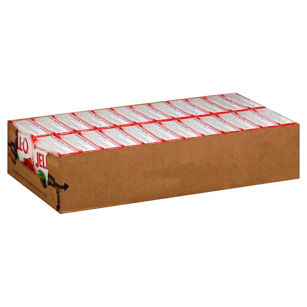 Gelatina en polvo instantánea de fresa Jell-O 3 oz., paquete de 24 - 00043000200711