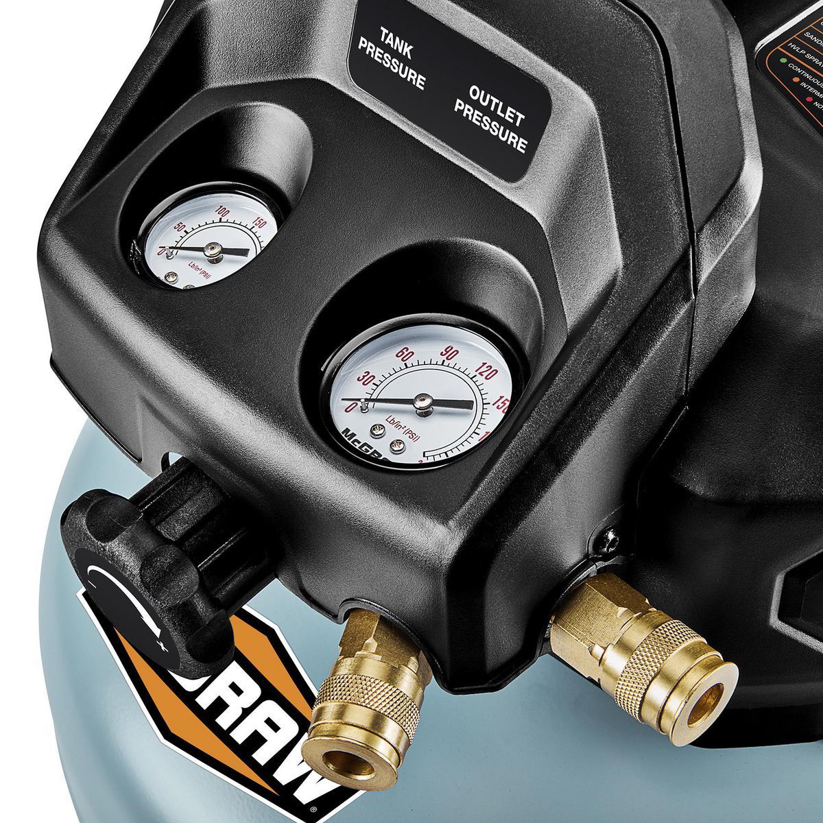Compresor de aire tipo panqueque Mcgraw de 6 galones, 0.8 HP, 150 PSI sin aceite - 58636