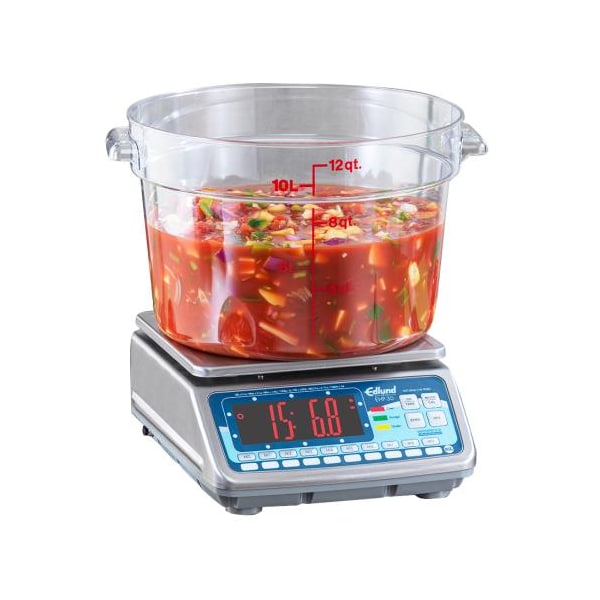 Edlund 30 Lb X .1 oz High Profile Waterproof Stainless Steel Digital Scale - EHP-30