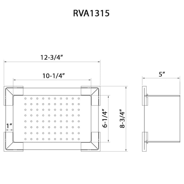 Ruvati replacement colander for RVH8215 sink Stainless Steel with Plastic Corners - RVA1315