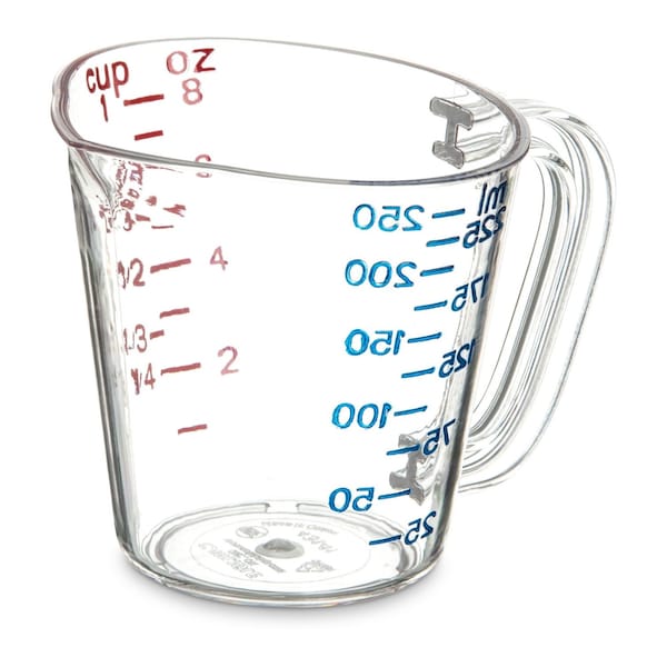 Carlisle Foodservice Commercial Measuring Cup, 1 cup, Clear - 4314107