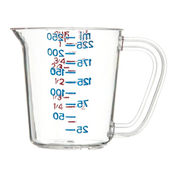 Carlisle Foodservice Commercial Measuring Cup, 1 cup, Clear - 4314107