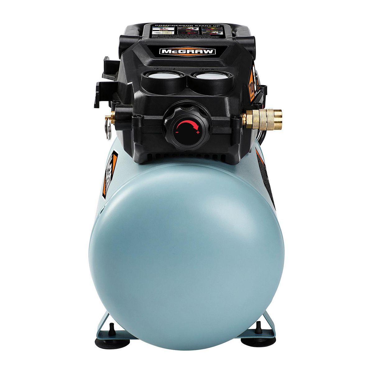 Compresor de aire tipo Hot Dog Mcgraw de 3 galones, 1/3 HP, 110 PSI sin aceite - 57572