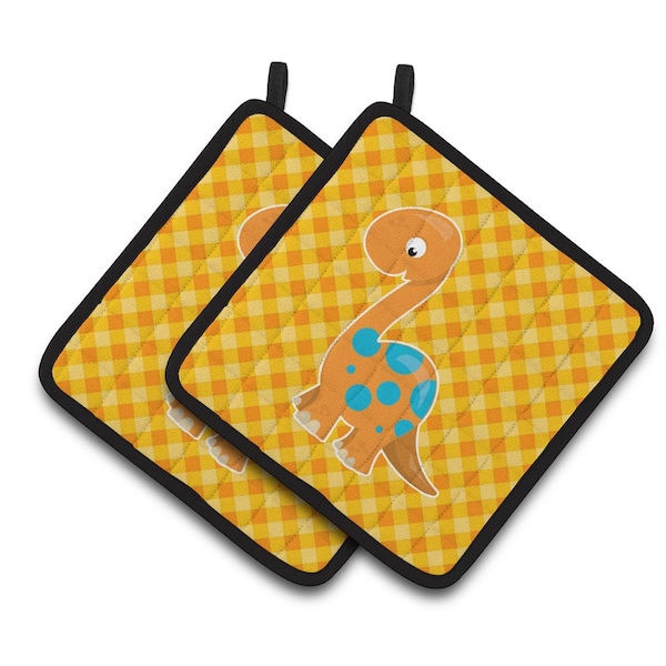 Carolines Treasures Brontosaurus Dinosaur Pair of Pot Holders - BB6896PTHD