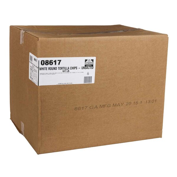 Mission Foods Tortilla Chips Redondas Blancas sin Sal de 2 libras, paquete de 6 - 8617