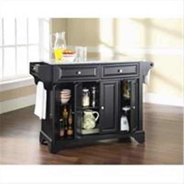 Betterbeds Crosley Furniture LaFayette Solid Granite Top Kitchen Island in Black Finish - BE3043525