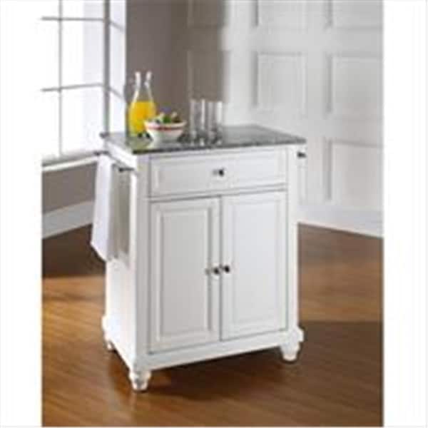 Betterbeds Crosley Furniture Cambridge Solid Granite Top Portable Kitchen Island in White Finish - BE3051575