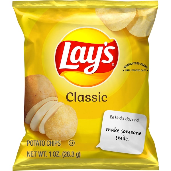 Papas fritas Lay's regulares de 1 oz., PK104 - 11045.