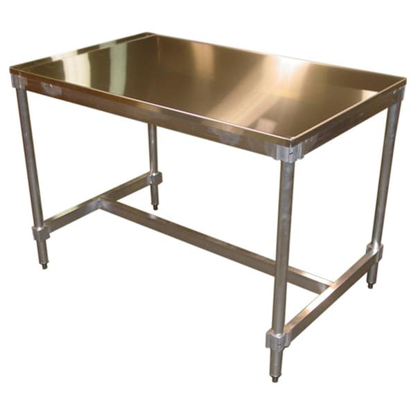 Prairie View Industries Stainless Top Aluminum I-Frame Table- 34 to 35.5 x 30 x 60 in. - AIFT303460-ST