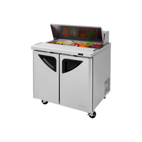 Turbo Air Super Deluxe Series - Sandwich/Salad Table 36-1/3"W - 2 Door - TST-36SD-N6