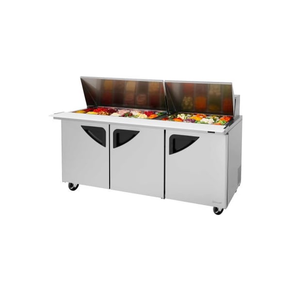 Turbo Air Super Deluxe Series - Mega Top Sandwich/Salad Table 72-1/2"W - 3 Door - TST-72SD-30-N
