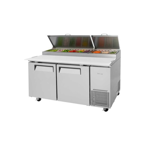 Turbo Air Turbo Air TPR-67SD Super Deluxe Series - Pizza Prep. Table - 2 Door - TPR-67SD-N