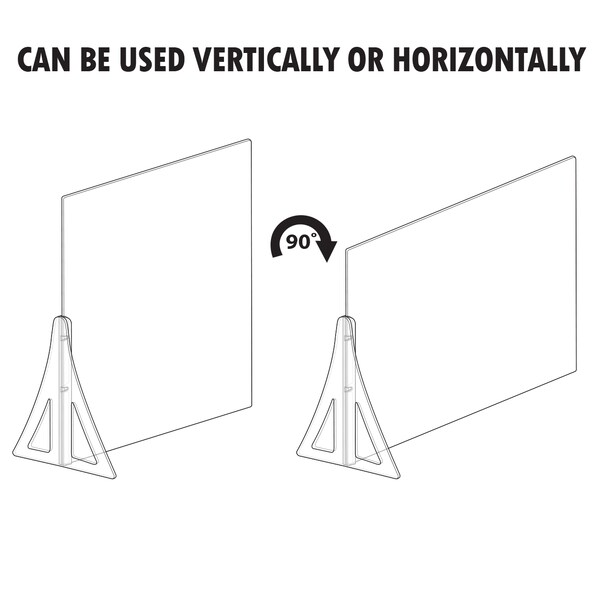 Azar Displays 30" x 40" Single Leg Partition Shield, PK2 - 179896-187