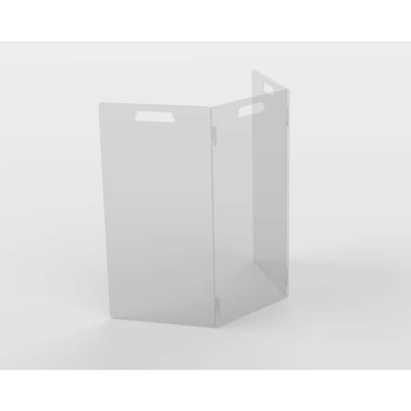 Provider Portable Barrier 24"H x 12"W, 3 Sides Interconnect, 1/8" Clear PETG - PPS-2412