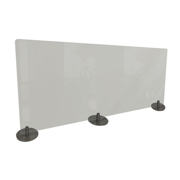 Roomfactory GHEDPSF2459F 25 x 59 in. Desktop Free Standing Plastic Protection Screen; Frost - RO3197943