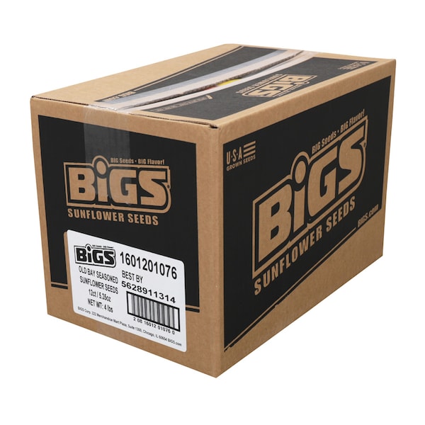Semillas de Girasol Peladas Saazonadas con Old Bay de Bigs 5.35 oz, paquete de 12 - 1601201076
