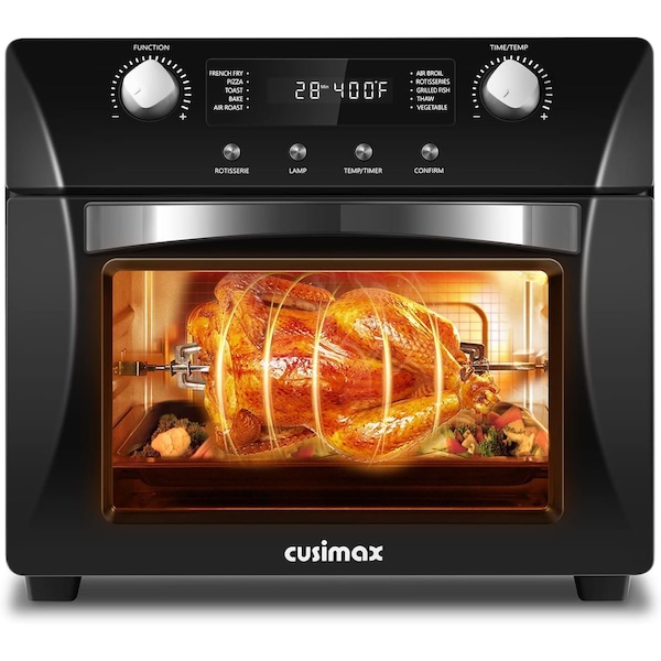 Cusimax Air Fryer Oven Countertop, 10-in-1 Convection Oven Black - CMAF-E23A