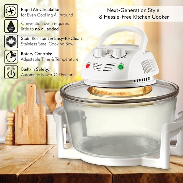 Nutrichef Halogen Oven Air-Fryer/Infrared Convection Cooker - AZPKAIRFR48