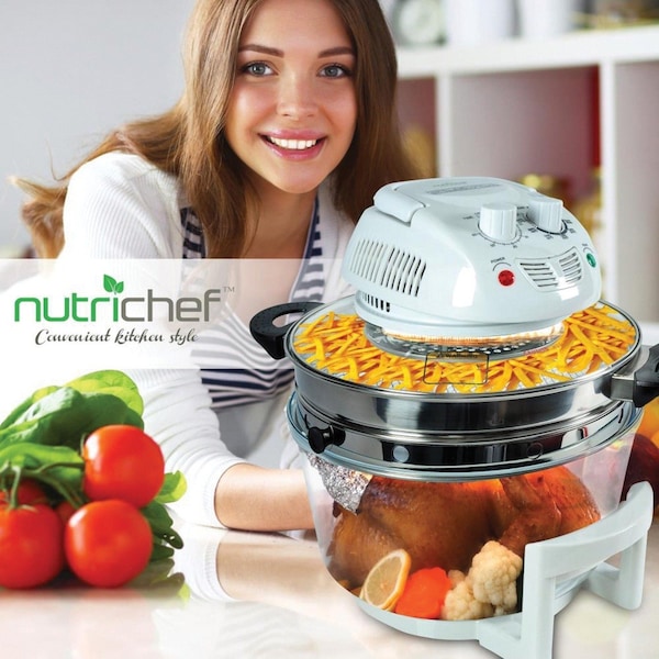 Nutrichef Halogen Oven Air-Fryer/Infrared Convection Cooker - AZPKAIRFR48
