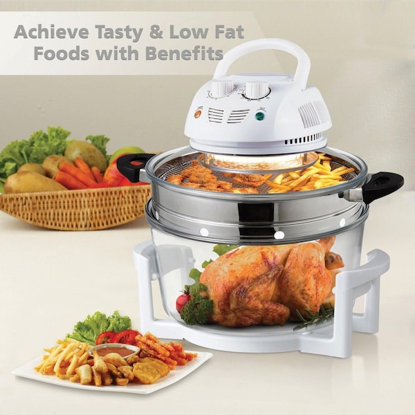 Nutrichef Halogen Oven Air-Fryer/Infrared Convection Cooker - AZPKAIRFR48
