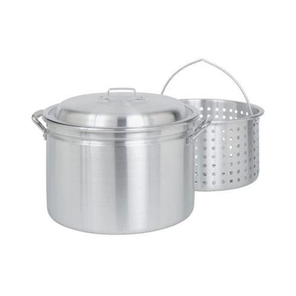 Bakeoff 24-Qt. Fryer- Steamer with Lid and Basket - Aluminum - BA49257