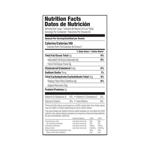 Paletas heladas gigantes tropicales Kisko, tubo de 5.5 oz, sabores de ponche de frutas, guayaba, mango, piña, 50 unidades - 74865