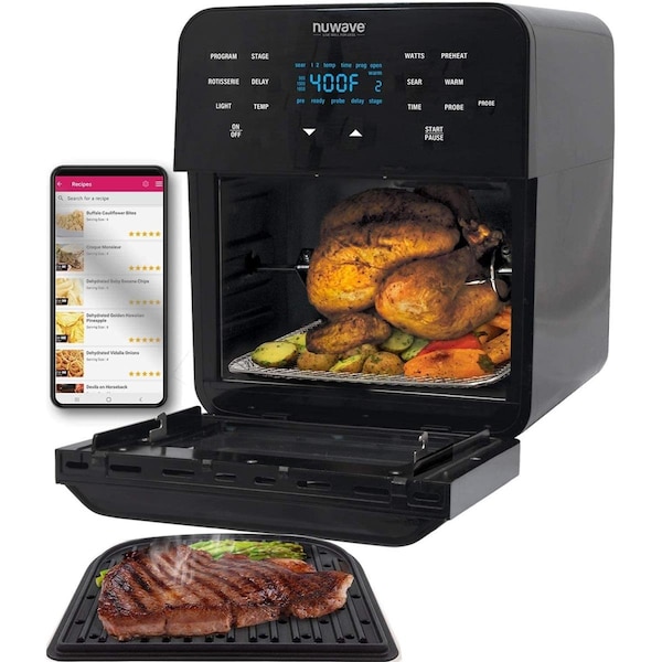 Nuwave 15.5 qt. Brio Large Capacity Air Fryer Oven Plus Grill - Black - NU329003