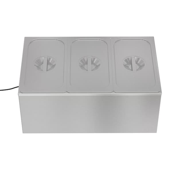 Koolmore Commercial Bain Marie Countertop Food Warmer, Soup Station, and Buffet Table Server - CFW-3